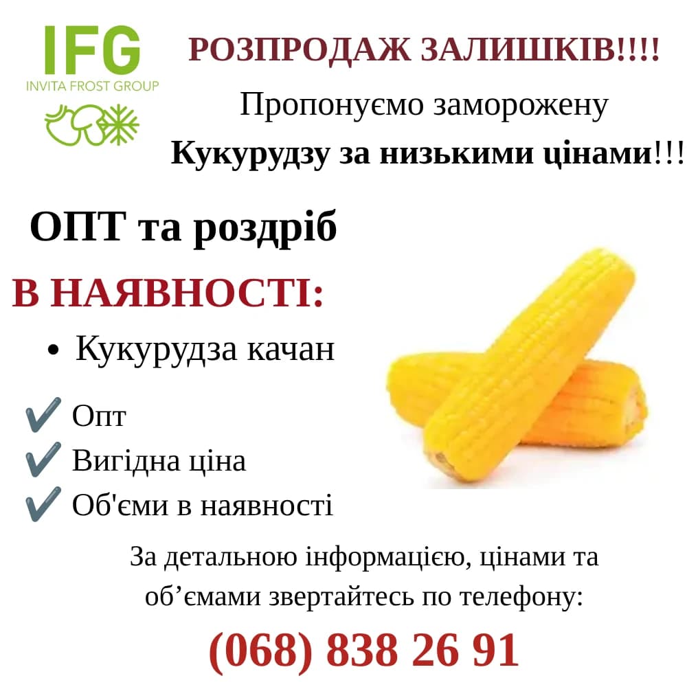 Продам кукурудзу, є об'єм, ф2, Волинська обл.